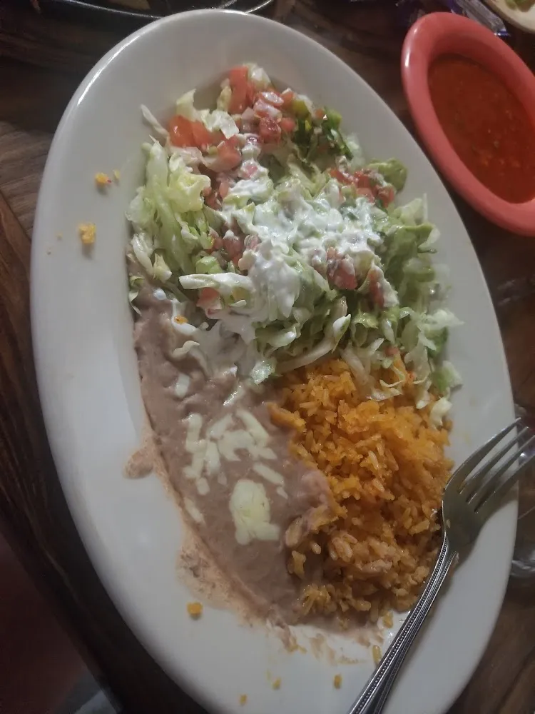 Two Cheese Enchilada with a Tamale Plate